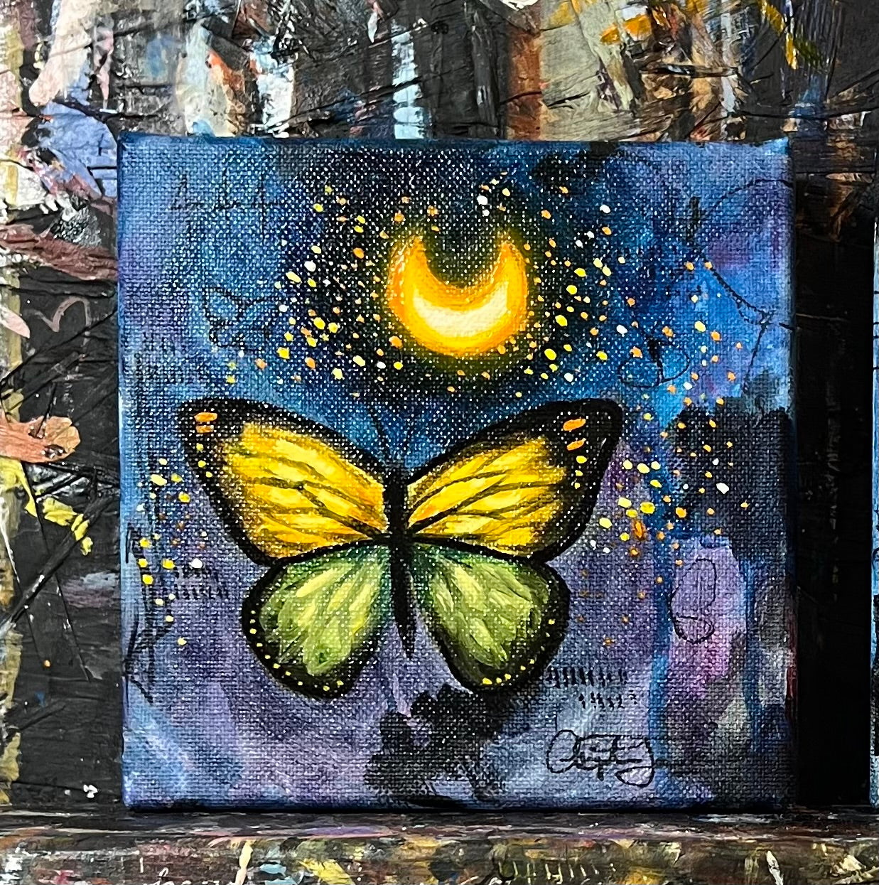 Mini Butterfly Moon Paintings