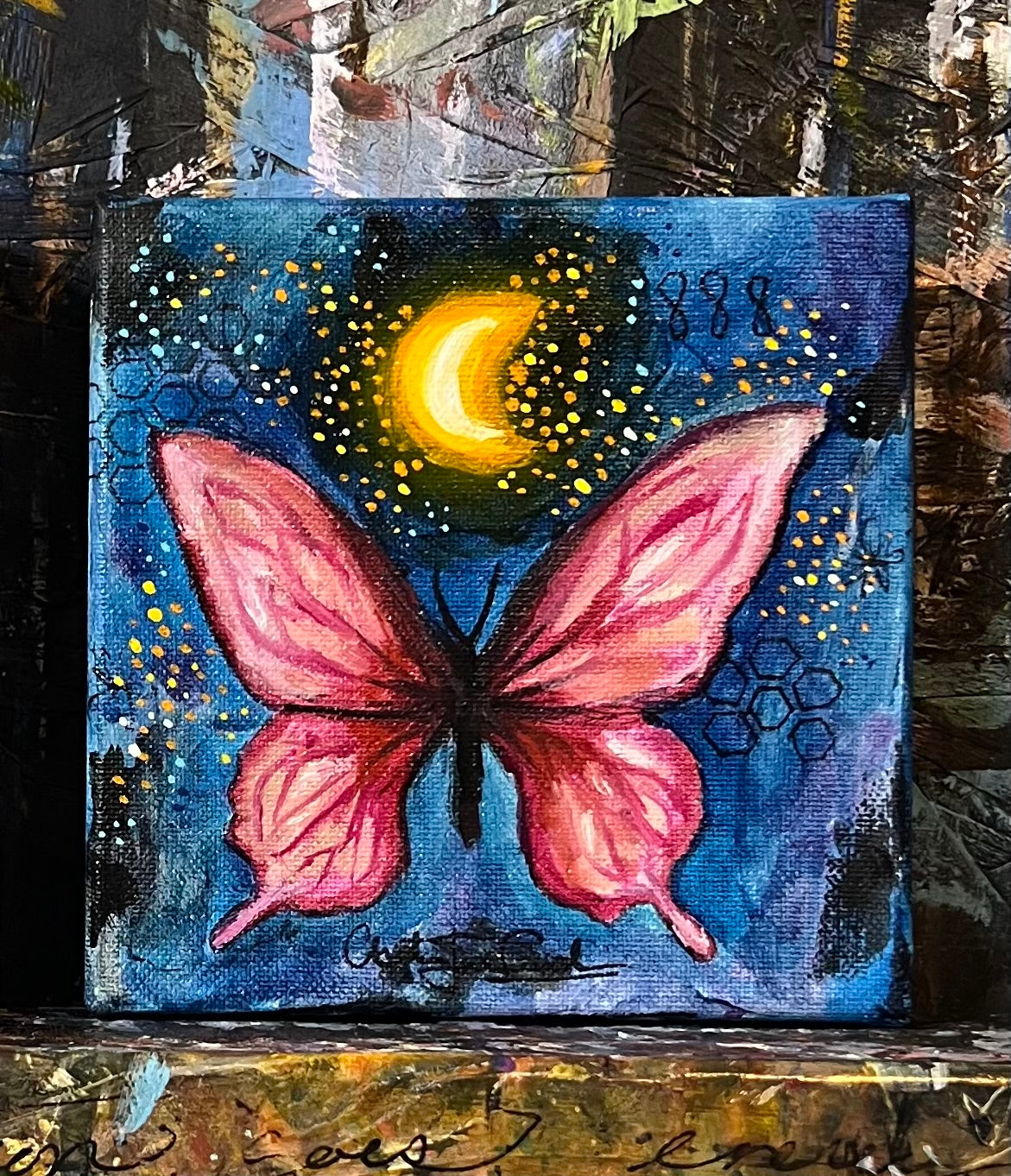 Mini Butterfly Moon Paintings