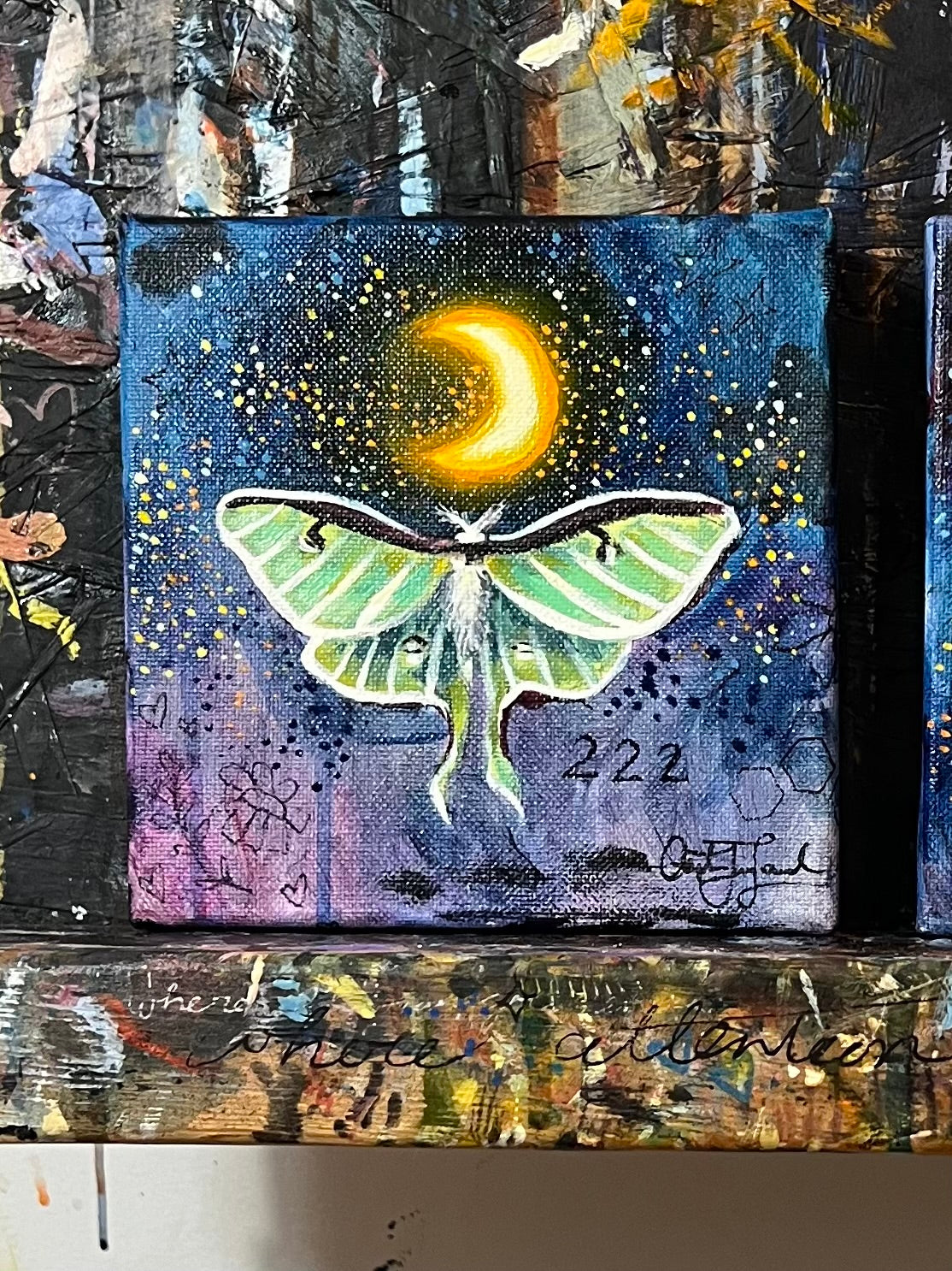 Mini Butterfly Moon Paintings