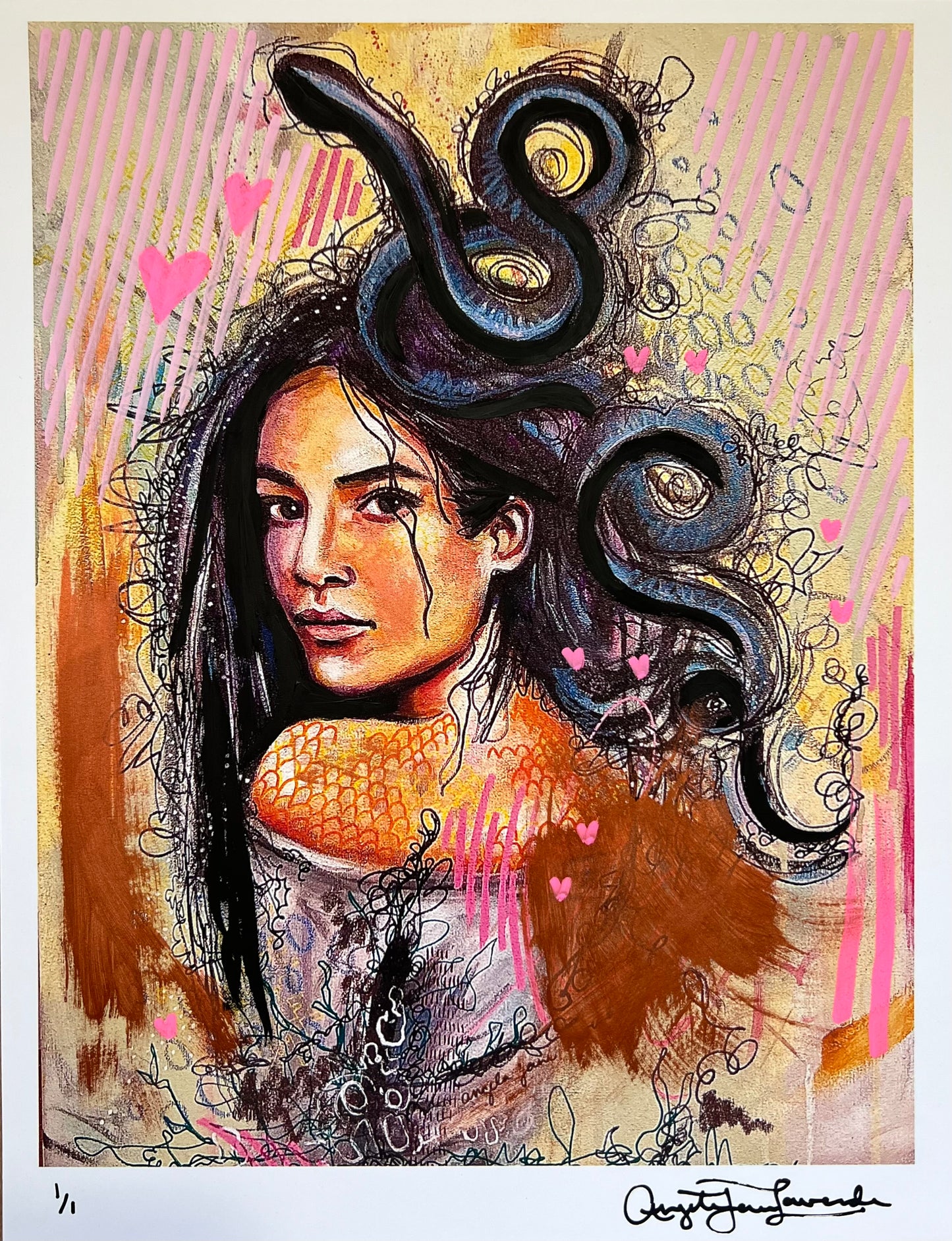 Sciamachy Hand Embellished Prints