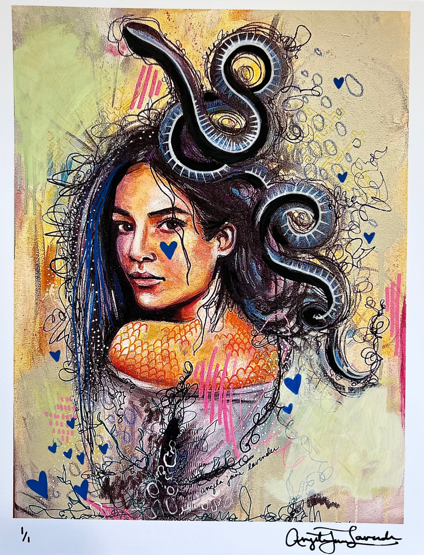 Sciamachy Hand Embellished Prints