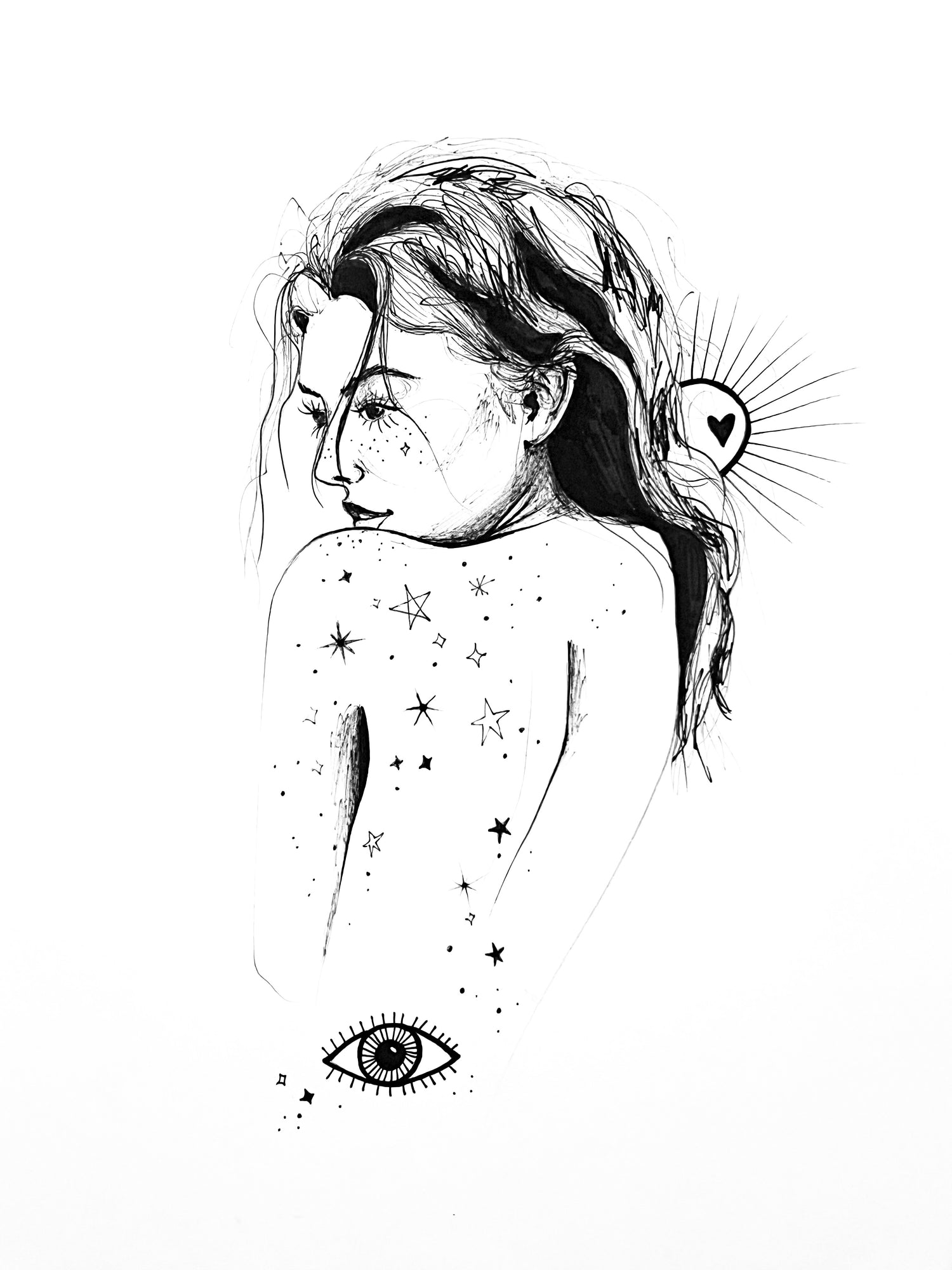 Angel Number Ink Drawings