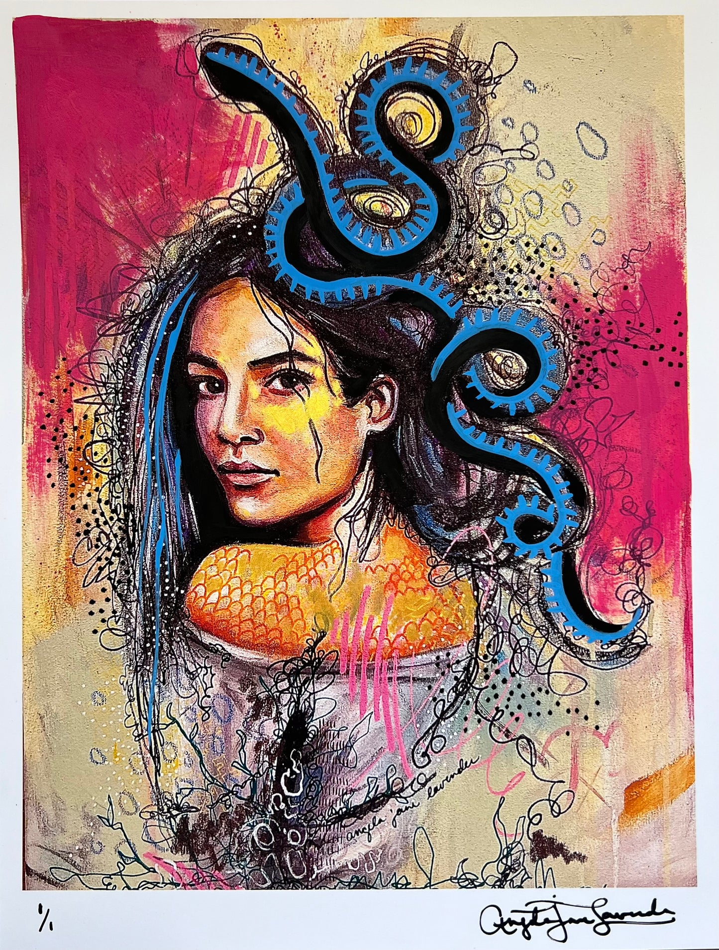 Sciamachy Hand Embellished Prints