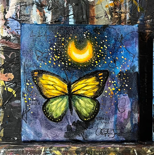 Mini Butterfly Moon Paintings