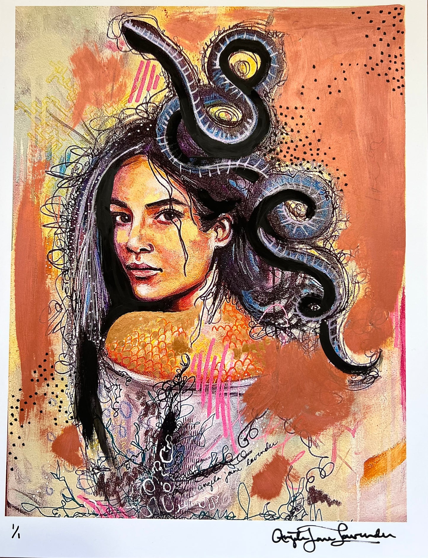 Sciamachy Hand Embellished Prints